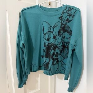 Disney Teal Sweatshirt with Characters